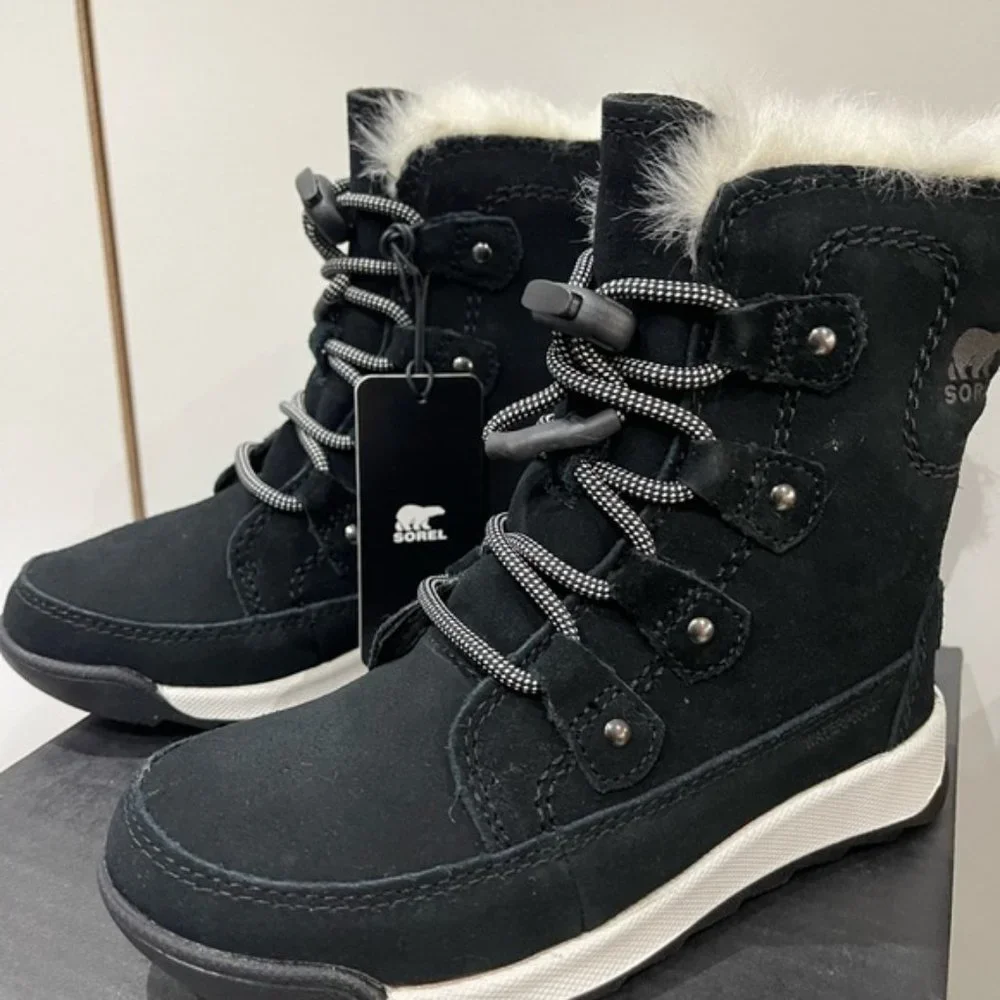 BNWT Sorel Toddler Whitney II Joan winter Lace up Boot size 12 Black - Picture 3 of 9